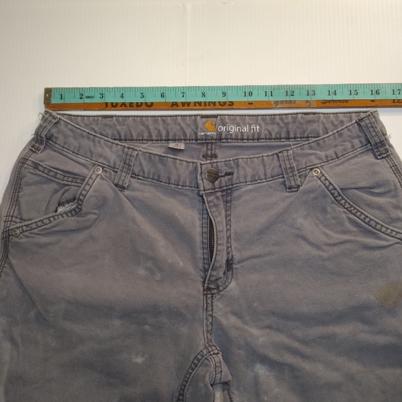 Carhartt Grey Carpenter Jean's Sz 14 - Picture 13 of 14